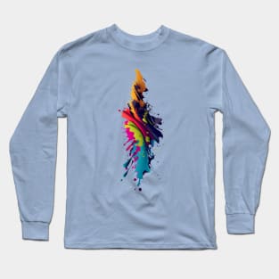 Rainbow wave. Colorful paint splash. Long Sleeve T-Shirt